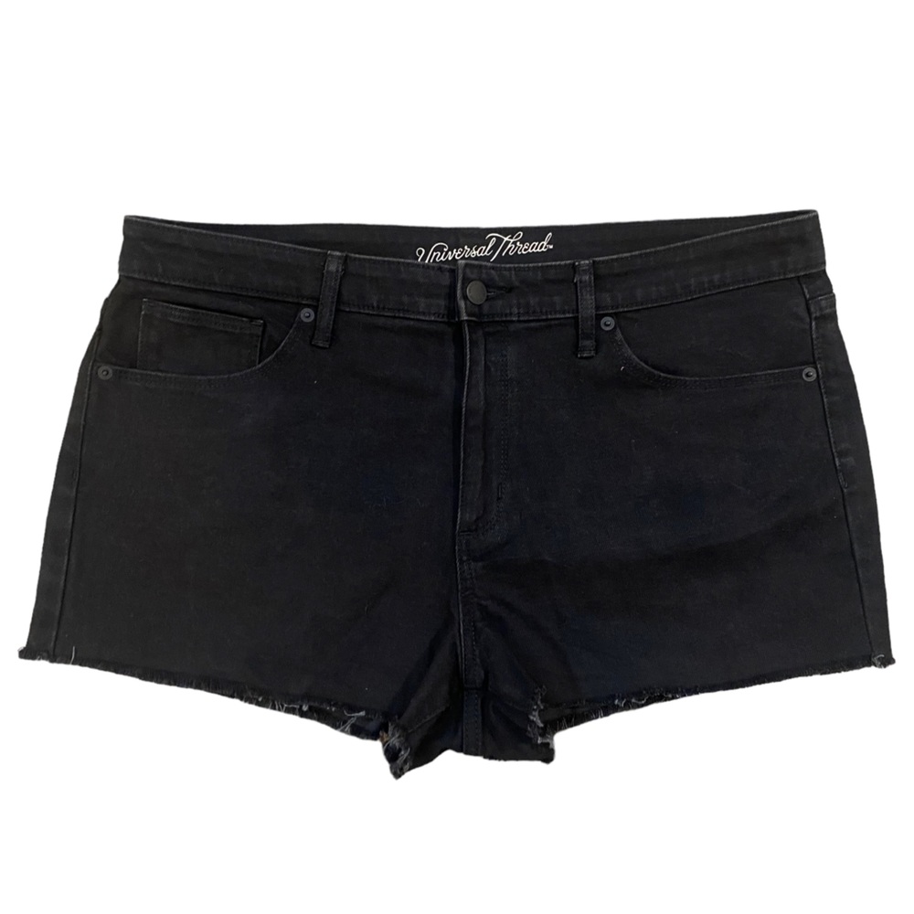 Universal Threads Black Denim Shorts Size 16